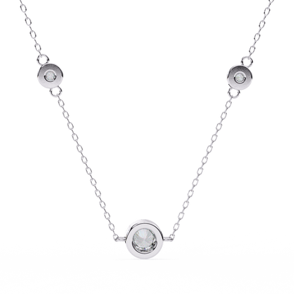 Joy – Triple Bezel-Set Diamond Accent Pendant