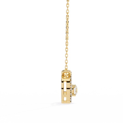 Marcia – Petal Halo Accent Diamond Pendant