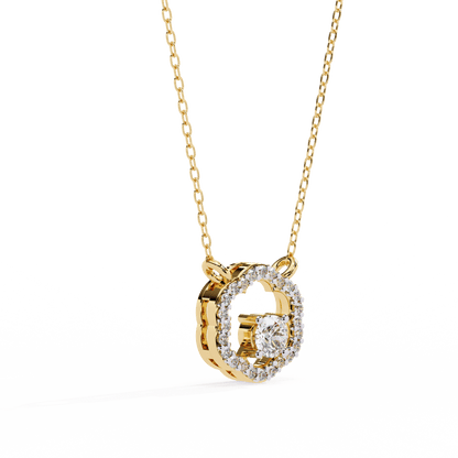 Marcia – Petal Halo Accent Diamond Pendant