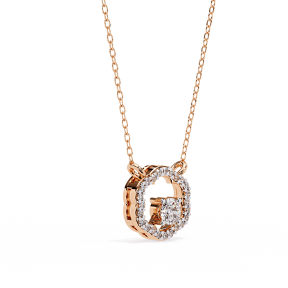 Marcia – Petal Halo Accent Diamond Pendant