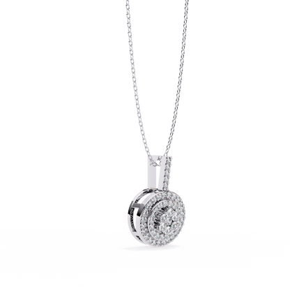 Neha – Illusion Cluster Double Halo Pendant