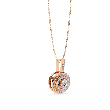 Neha – Illusion Cluster Double Halo Pendant