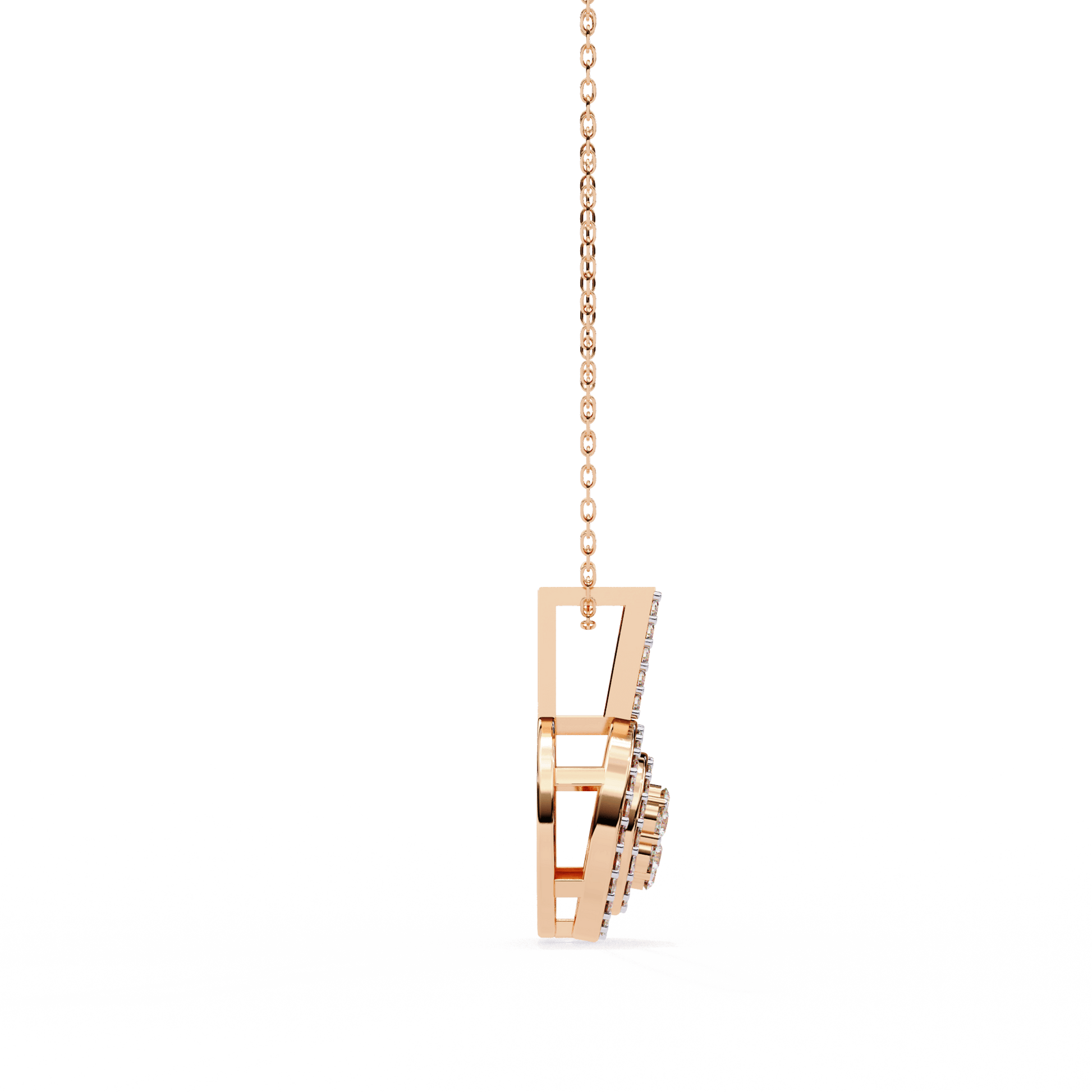 Neha Illusion Cluster Double Halo Pendant by Carat House Dubai, featuring intricate design and sparkling gemstone accents.