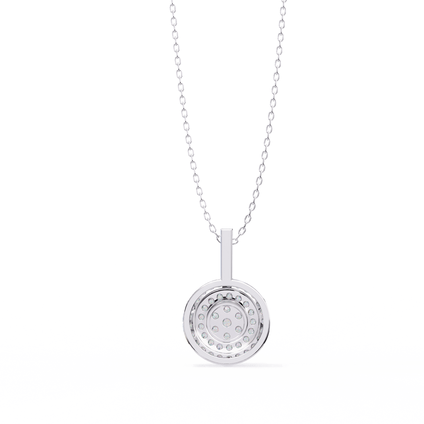 Neha – Illusion Cluster Double Halo Pendant