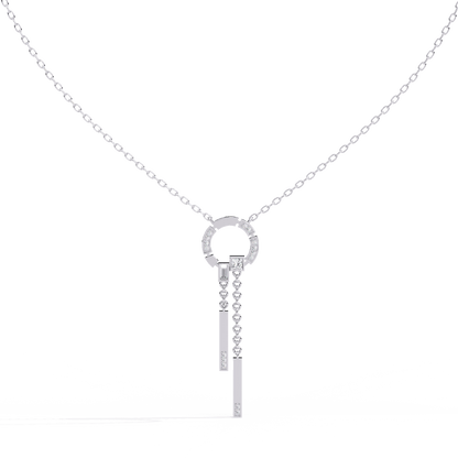 Sonia – Diamond Cascade Circle Pendant