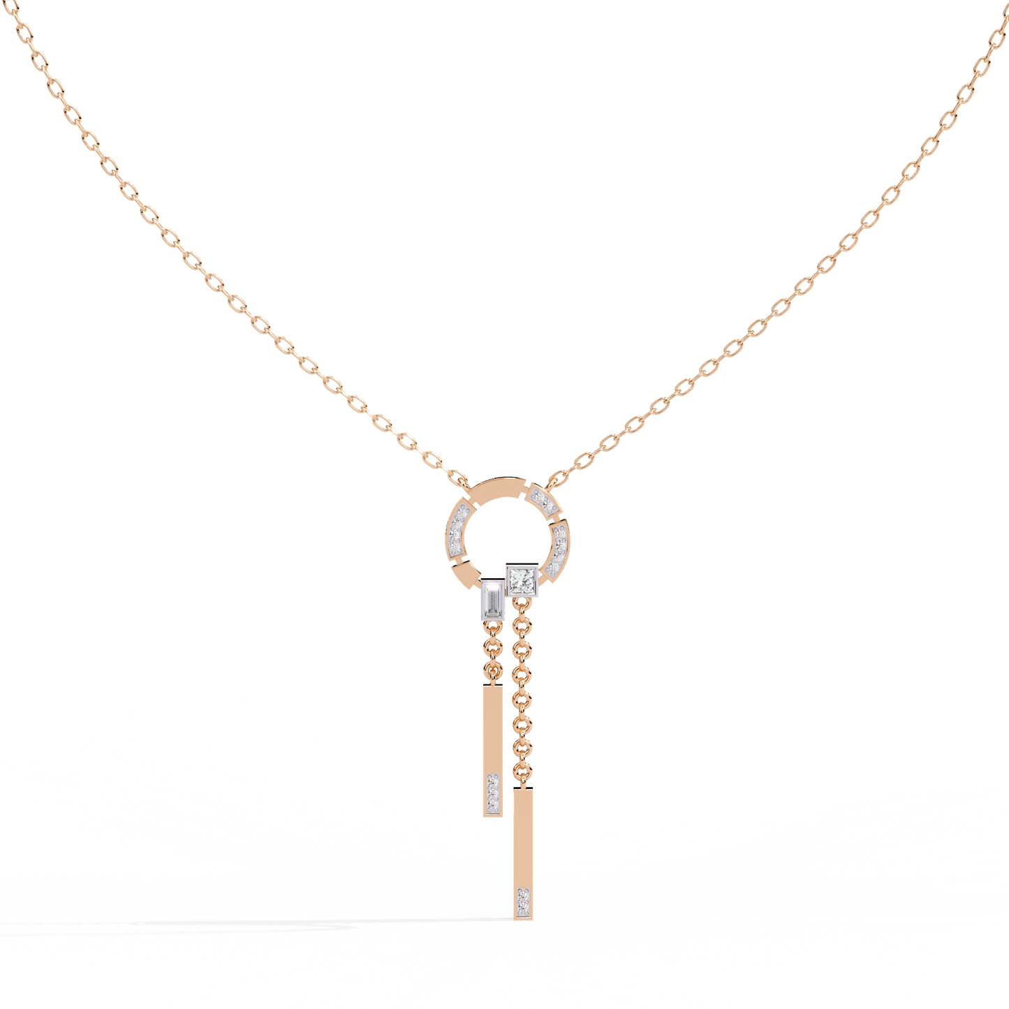 Sonia – Diamond Cascade Circle Pendant