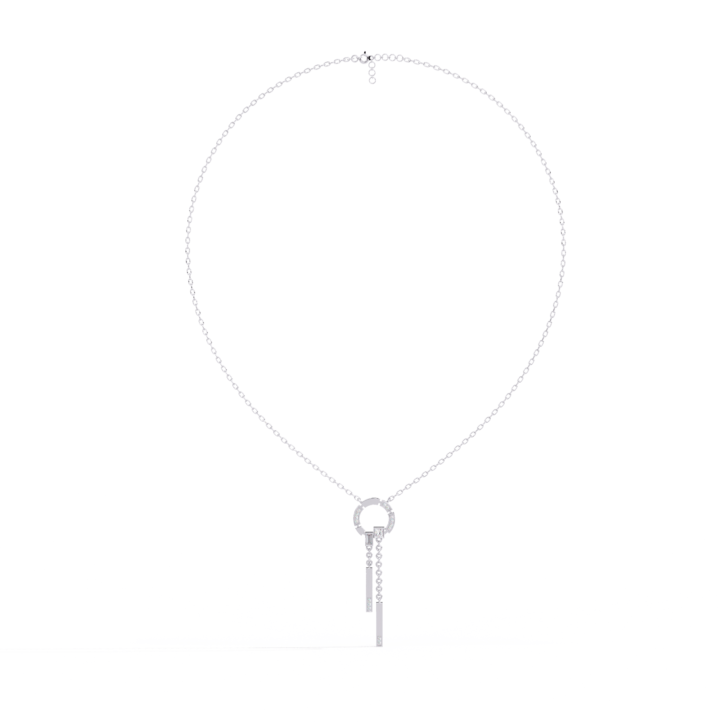 Sonia – Diamond Cascade Circle Pendant