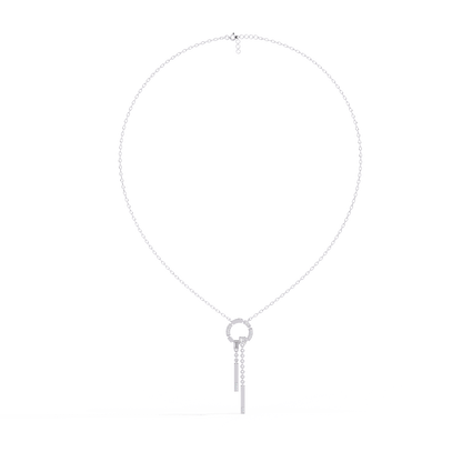 Sonia – Diamond Cascade Circle Pendant