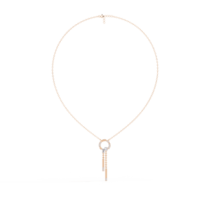 Sonia – Diamond Cascade Circle Pendant