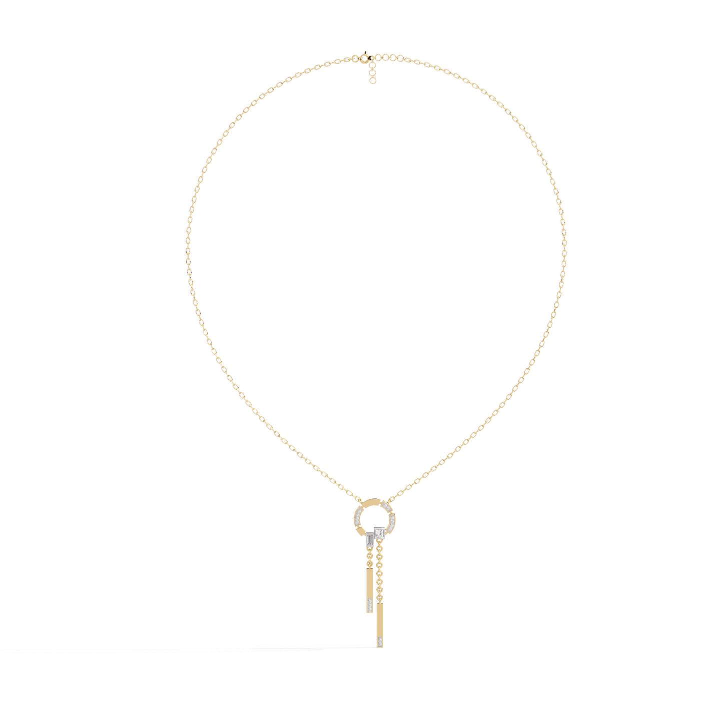 Sonia – Diamond Cascade Circle Pendant