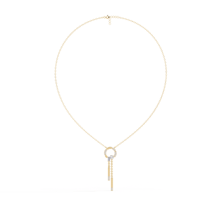 Sonia – Diamond Cascade Circle Pendant