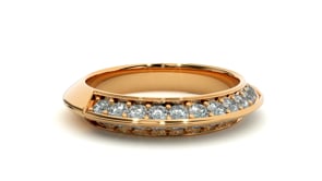 Zelda – Knife-Edge Pavé Diamond Band