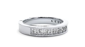 Haven– The Channel-Set Shared Prong Eternity Band