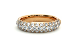 Talia – Half-Eternity Three-Row Pavé Diamond Band