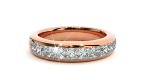 Juno – Princess-Cut Half-Eternity Channel Set Band