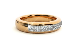Juno – Princess-Cut Half-Eternity Channel Set Band