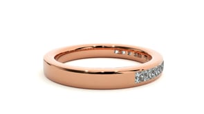 Gabriella – 1/3 Channel-Set Princess-Cut Diamond Band