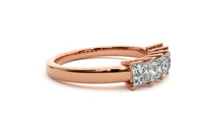 Fiorella - Five-Stone Princess Cut Basket Setting Ring