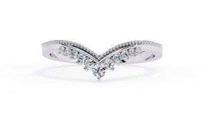 Vikki – Milgrain-Accented Shaped Diamond Band