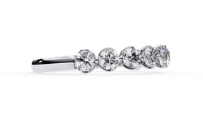 Simone – Shared Prong Diamond Band with Petal Accents
