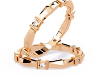Marcella – Structured Band with Diamond Accents