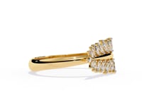 Serene- Sculptural Marquise Diamond Statement Ring