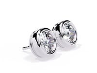 Alison – Bezel-Set Round Diamond Studs