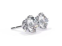 Alyssa – Double Prong Filigree Diamond Studs