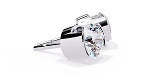 Amy- Semi Bezel Round Diamond Studs