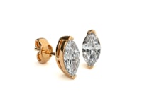 Ayana- Marquise-Cut Diamond Studs with V-Prong Basket Setting