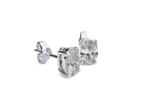 Beverly- Oval-Cut Diamond Studs in a 4-Prong Basket Setting