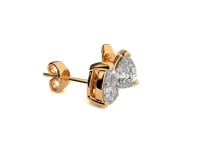 Bianca- Pear-Cut Diamond Studs with V-Prong Basket Setting