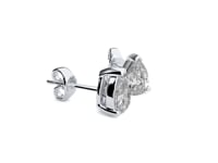 Bianca- Pear-Cut Diamond Studs with V-Prong Basket Setting