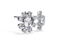 Sierra – Round Diamond Cluster Stud Earrings