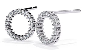 Sofia- Round-Cut Diamond Circle Stud Earrings