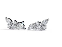 Sakina – Marquise and Round Diamond Feather Studs
