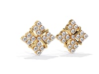 Rosa – Diamond Pavé Pinwheel Stud Earrings