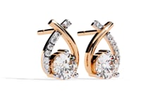 Diya – Diamond Curve Pavé Stud Earrings