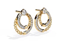 Claudia – Cuban Link & Pavé Diamond Studs