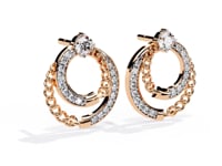 Claudia – Cuban Link & Pavé Diamond Studs