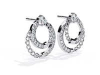 Claudia – Cuban Link & Pavé Diamond Studs