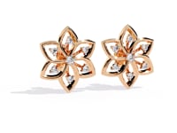 Deanna – Sculpted Floral Diamond Studs