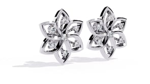 Deanna – Sculpted Floral Diamond Studs