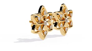 Deanna – Sculpted Floral Diamond Studs