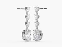 Eva – Oval & Round Diamond Drop Earrings
