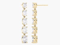 Olivia – Graduated Oval-Cut Diamond Drop Earrings
