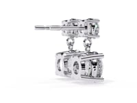 Paige – Round-Cut Diamond Drop Studs