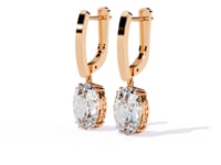 Jenna – Oval-Cut Diamond Vintage Drop Earrings