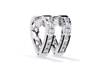 Jodi – Princess-Cut Diamond Hoop Earrings in Channel Setting