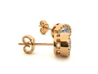 Mary – Milgrain Bezel Solitaire Diamond Studs